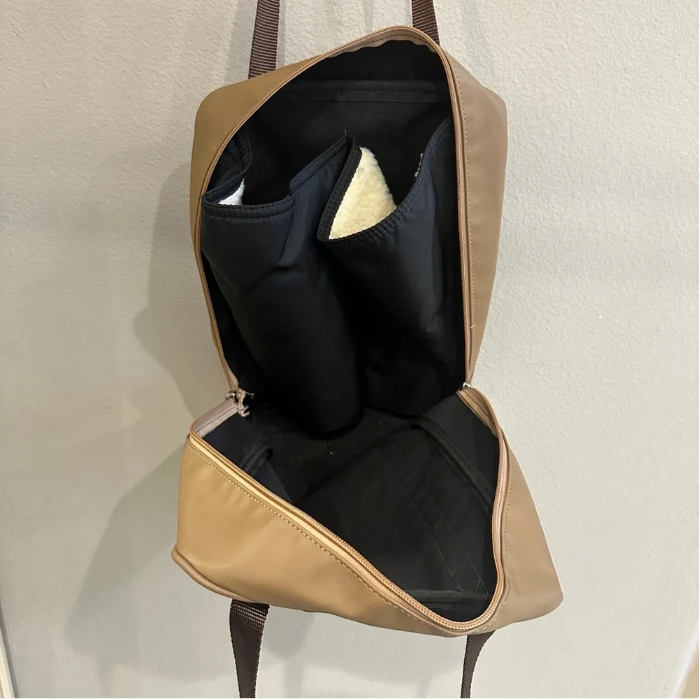 Jon Hart | Khaki Insulated Tote w/ Sherpa Bottle Sleeves champagne tote wine bag